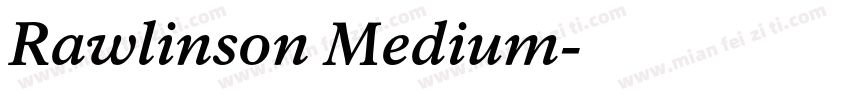 Rawlinson Medium字体转换